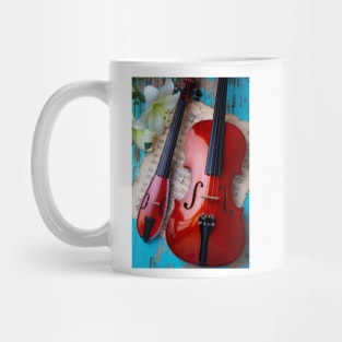 Pocket Violin And Full Size Violin Still life Mug